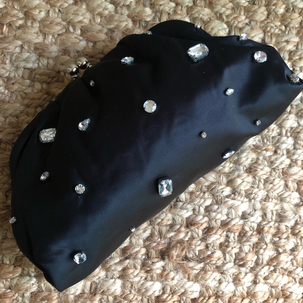 New w Tag: J Crew Convertible Satin Rhinestone Clutch Bag - Picture 6 of 9